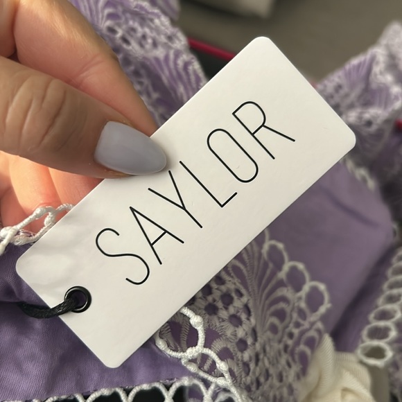 SAYLOR Rogue Lilac Eyelet Crop Top NWT! - Picture 7 of 8